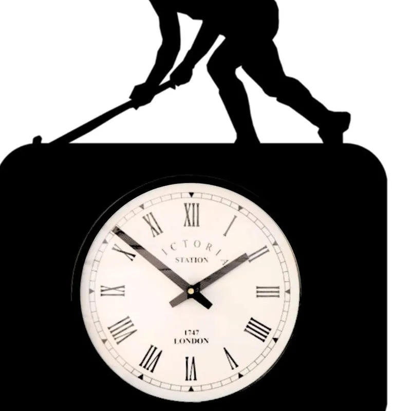 Hockey Steel Analog Wall Clock - Black media 5