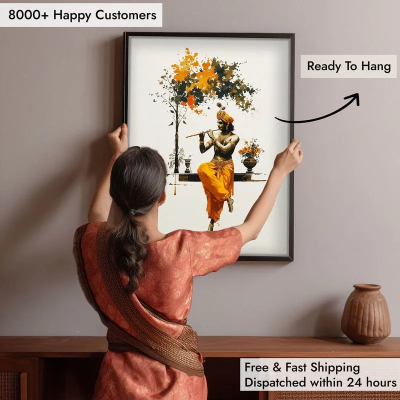 Lord Murari Krishna Blissful Archival Paper Wall Art media 5