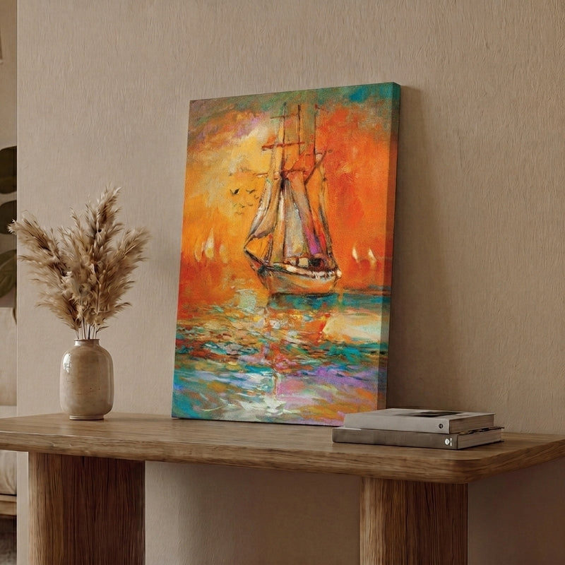 Vibrant Sails Canvas Wall Painting