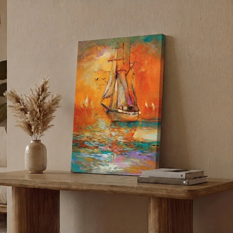 Vibrant Sails Canvas Wall Painting media 1