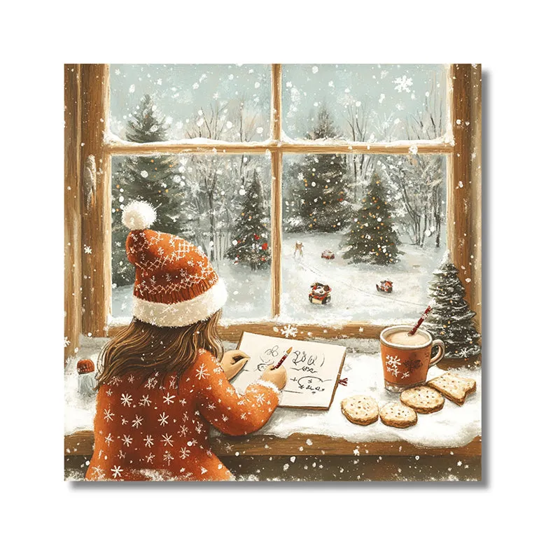 Cocoa & Snow Canvas Showpiece media 5