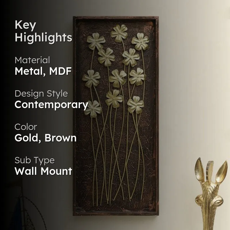 Sabra Floral Metal Wall Accent media 2