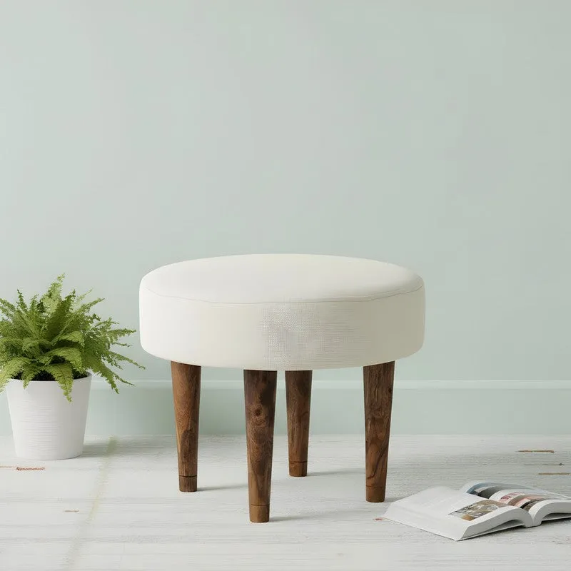 Oxaro Sheesham Wooden Stools (White) - Set Of Two media 5