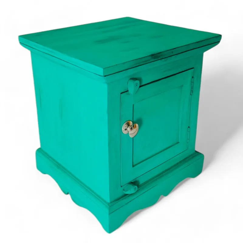 Bverox Sheesham Wooden Side & Bedside Table - Green media 5