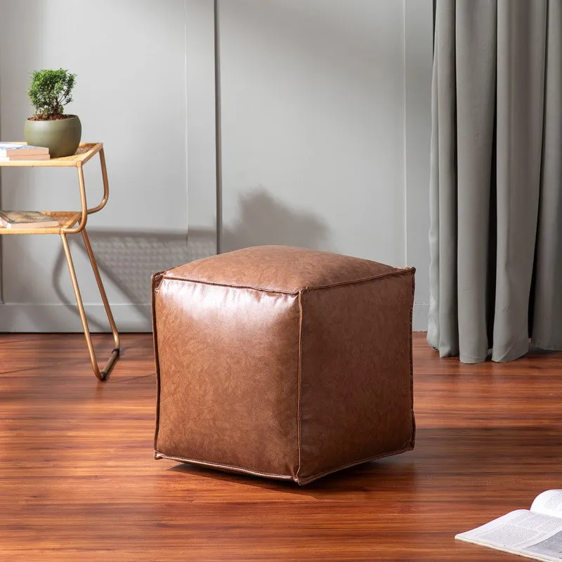 Linear Edge Pouffe - Brown media 1