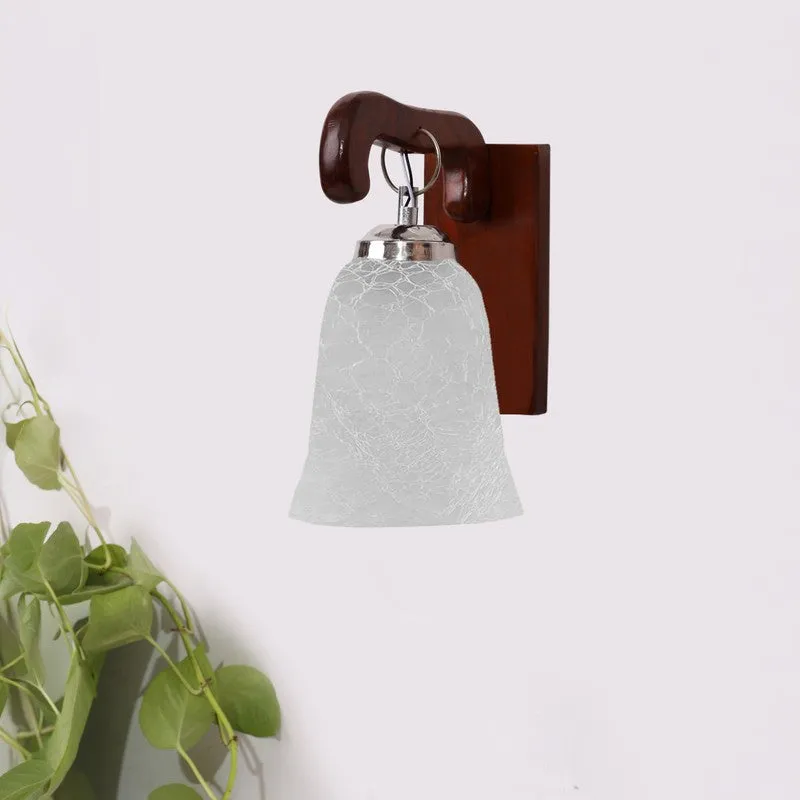 Crystal Bloom Curved Base Glass Wall Lamp media 3