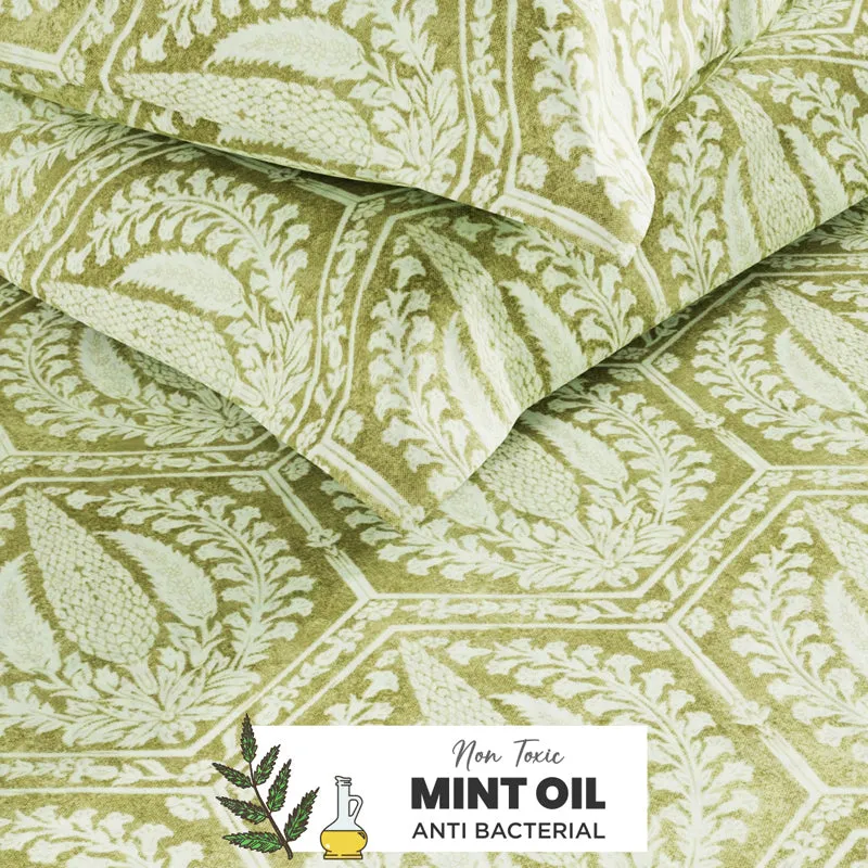 Palladium Cotton Bedsheet (Soft Green) - 144 TC media 6