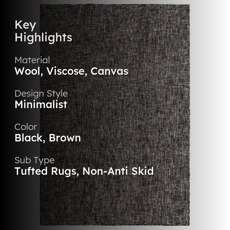 Osman Hand Tufted Wool Rug - Black & Brown media 2