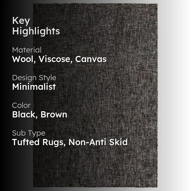 Osman Hand Tufted Wool Rug - Black & Brown media 2