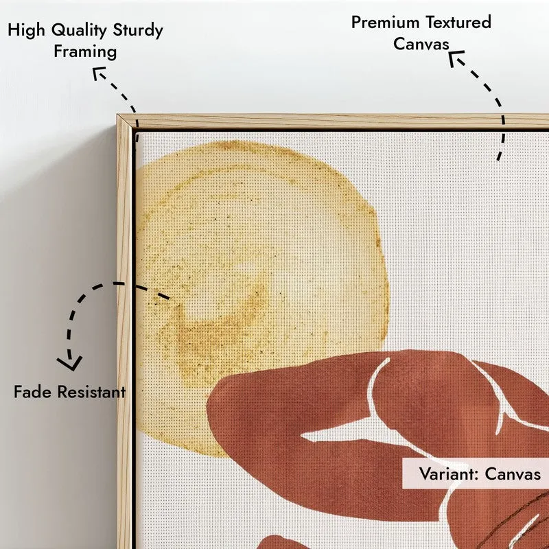 Embrace of Silence Canvas Wall Painting With Brown Frame media 7