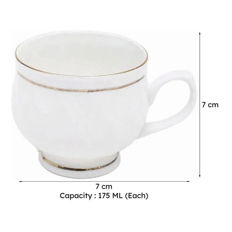 Romy Bone China Tea Cup (175 mL Each) - Set of Six media 6