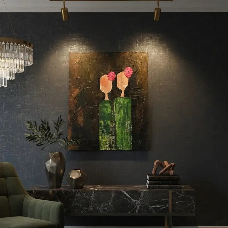 Tranquil Stroke Handmade Canvas Wall Painting media 5
