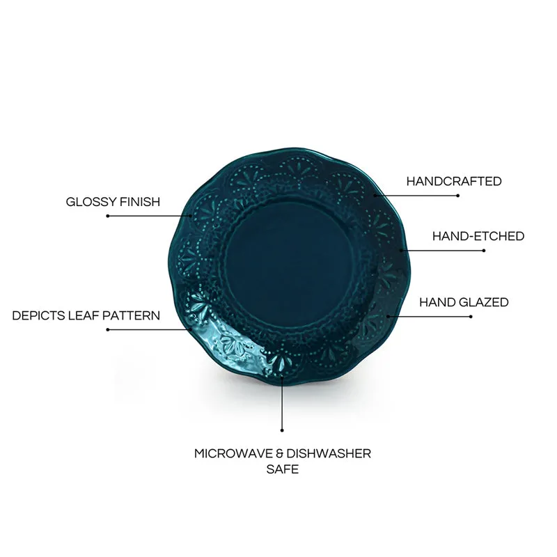 Forest Fern Microwave Safe Ceramic Quarter Plate - Set Of Six media 5