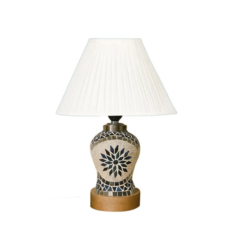 Floranira Pleatra Wooden Table Lamp - Multicolor media 5