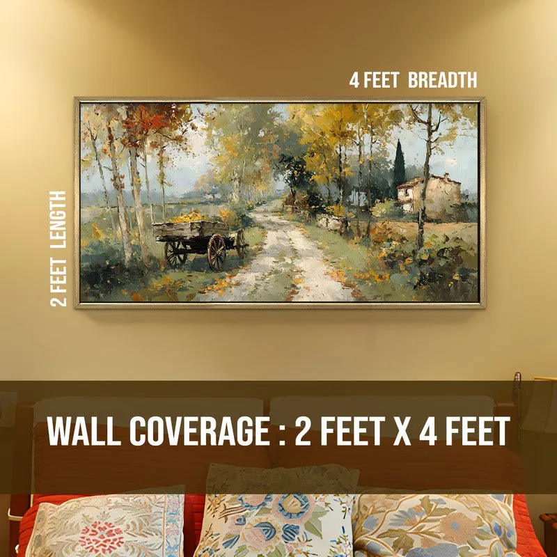 Rustic Tree-Lined Cottage Path Wall Art media 8
