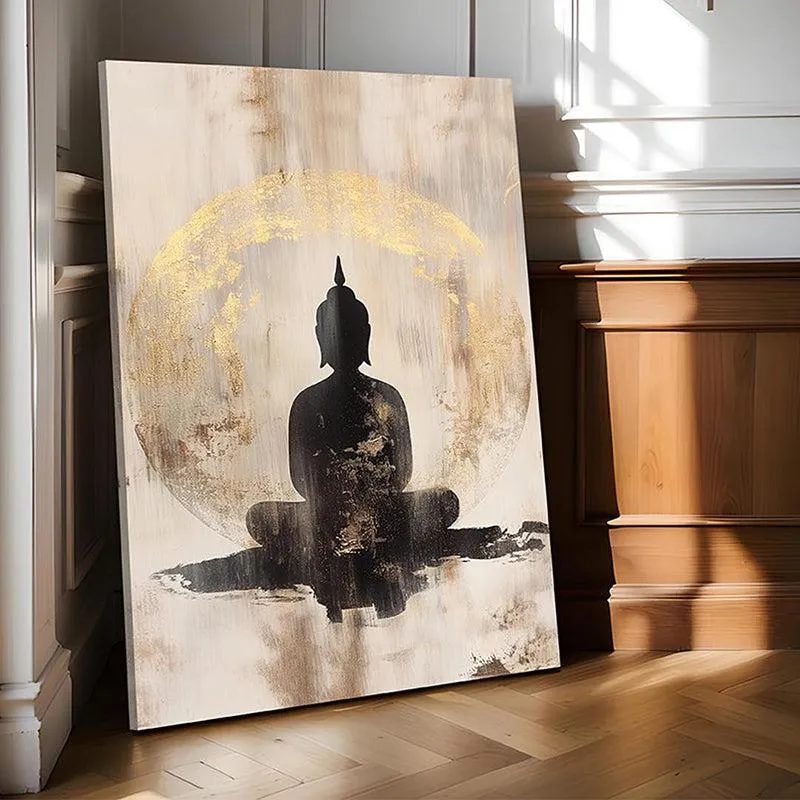 Shadow Buddha Canvas Spiritual Wall Art media 5