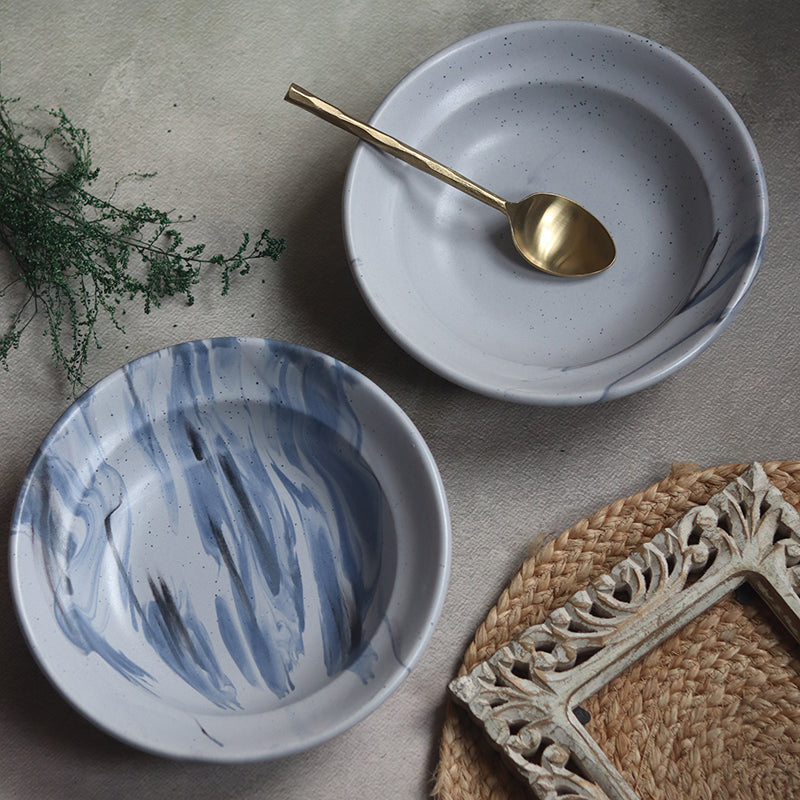 Imogen Ceramic Pasta Plate - Grey