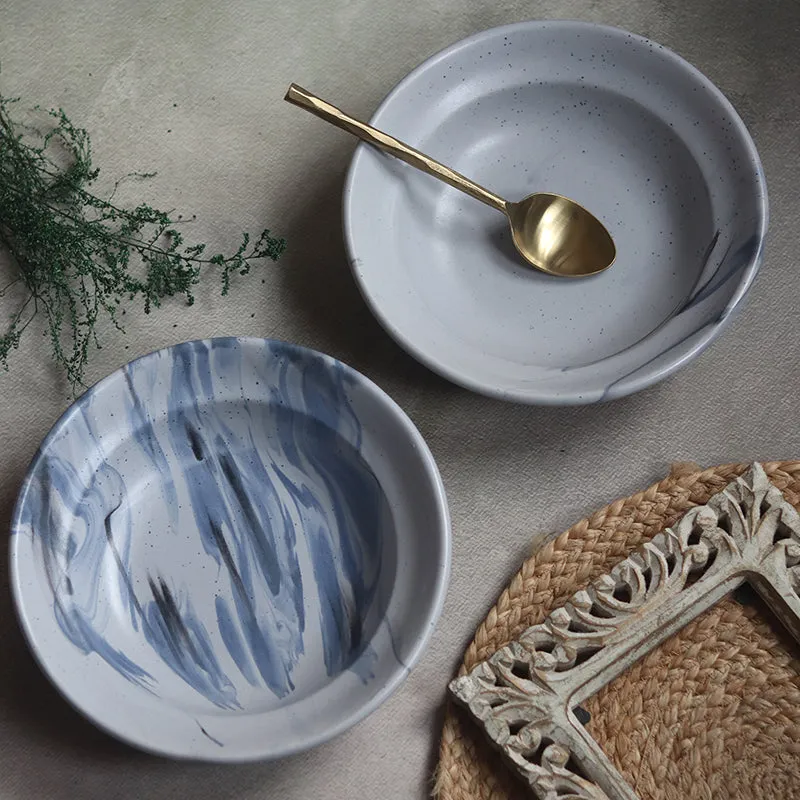 Imogen Ceramic Pasta Plate - Grey media 1