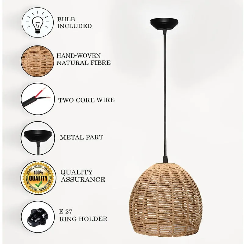 Wickra Rattan Round Ceiling Lamp media 4