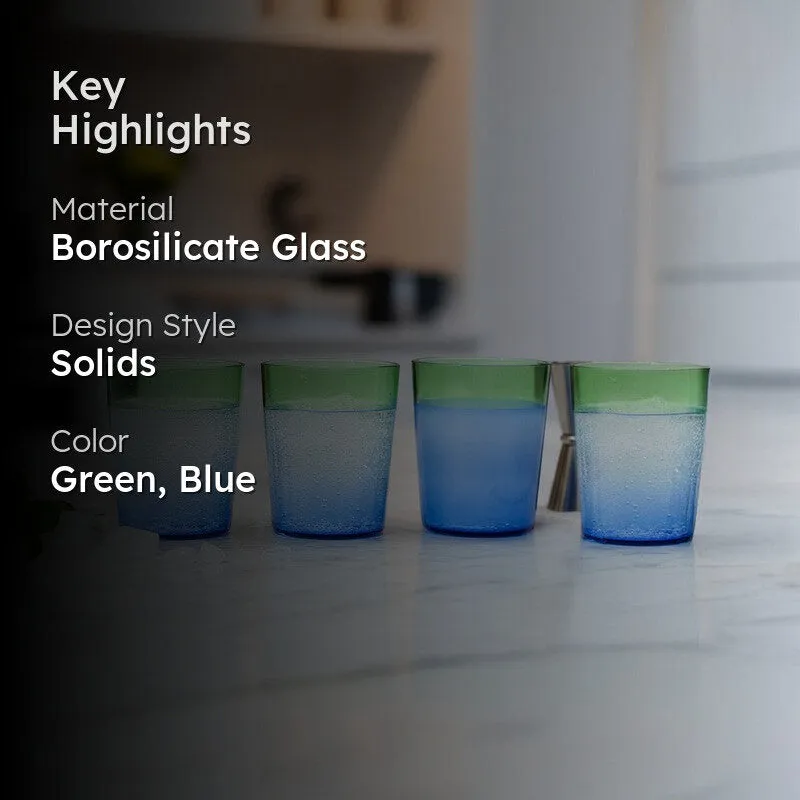 Meadow Green Tumbler Glasses(310 mL) - Set Of Four media 2