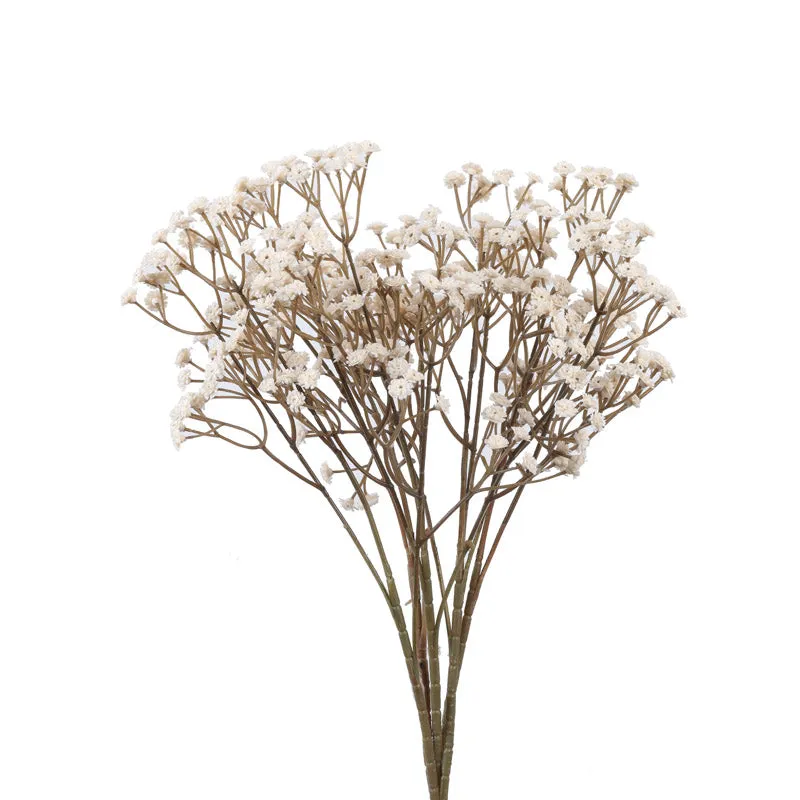 Artificial Realistic Baby's Breath Flower Stick (White) - Set Of Five media 3