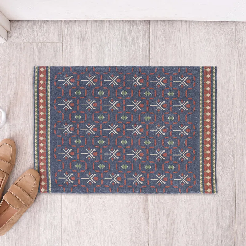 Auren Cotton Door Mats - Blue media 3