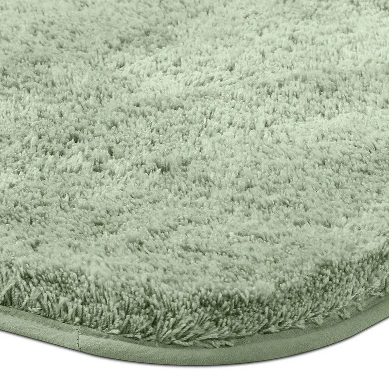 Close-up of the soft light green microfiber surface