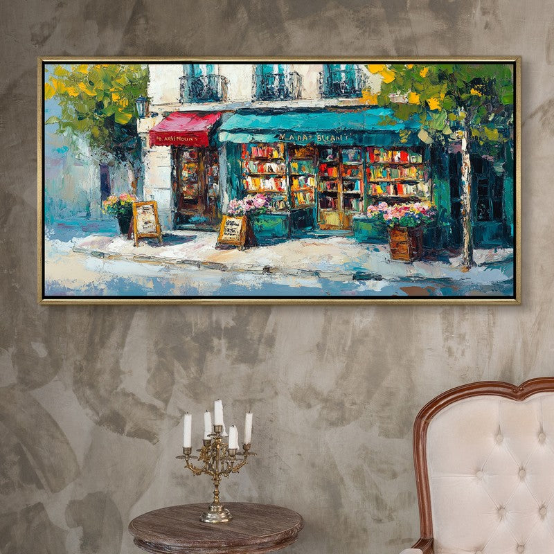 Silent Shelves Canvas Wall Painting With Frame