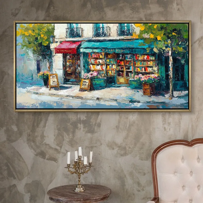 Silent Shelves Canvas Wall Painting With Frame media 1