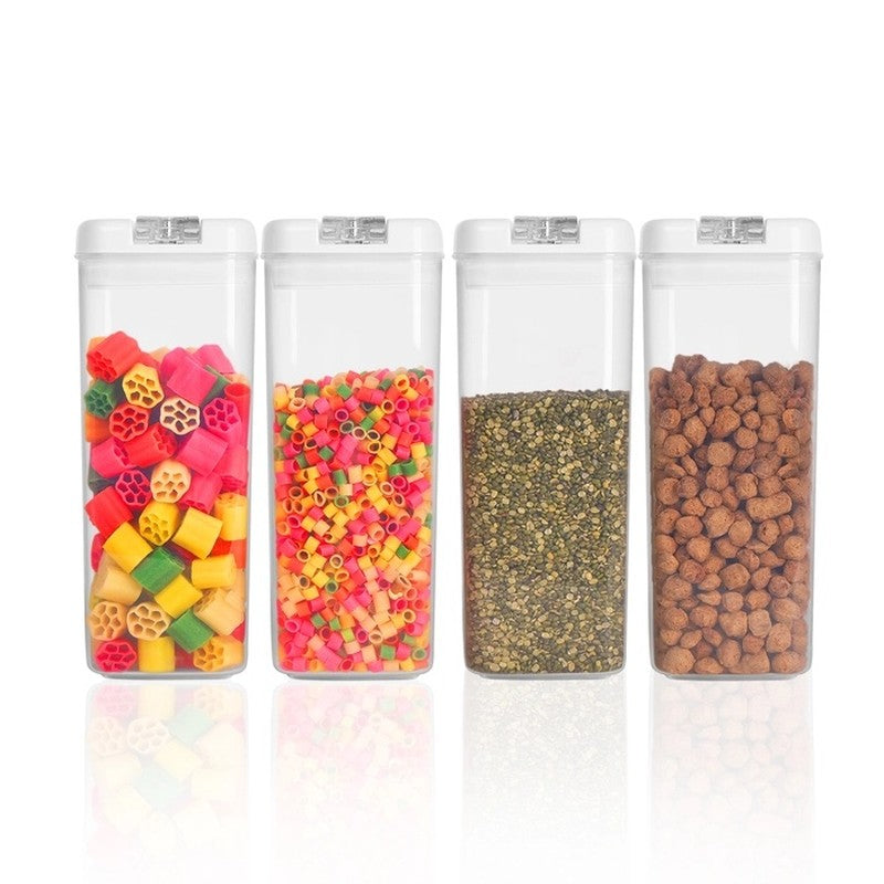 Snaplock Clear Harvest  Air Tight Container (White/1500 mL Each) - Set of Four media 3