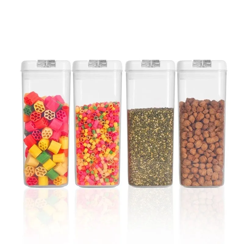 Snaplock Clear Harvest  Air Tight Container (White/1500 mL Each) - Set of Four media 3