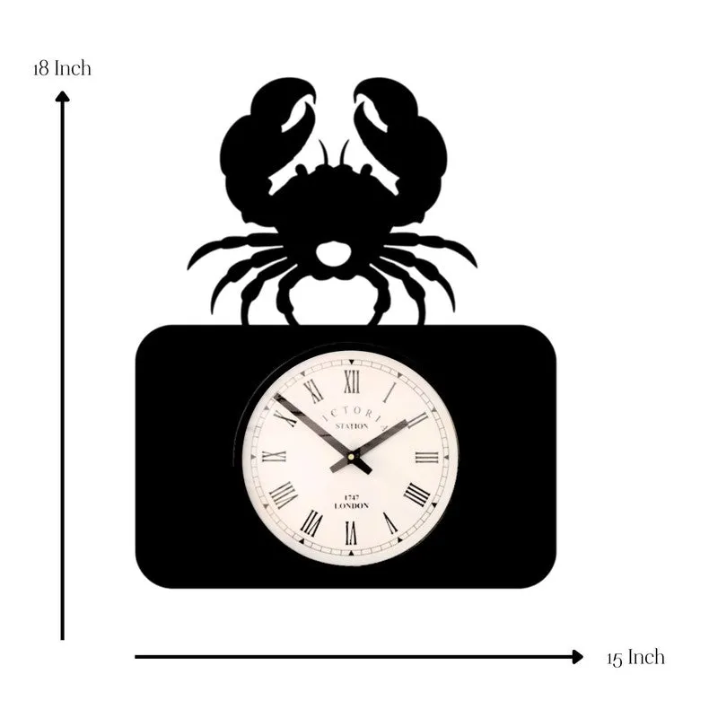 Cancerian Steel Analog Wall Clock - Black media 7