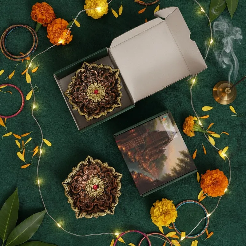 Panchmukhi Diya - Set Of Two media 6