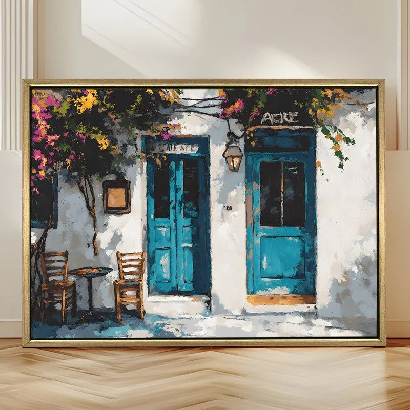 Facade Canvas Wall Painting With Frame media 4