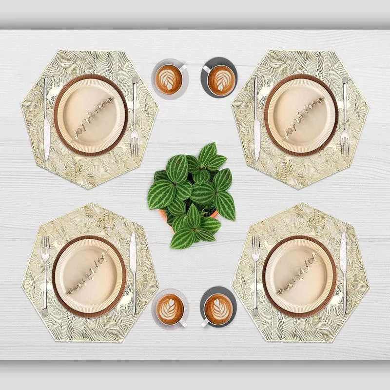 Eldeen Golden Freeform PVC Table Mats - Set Of Four media 3