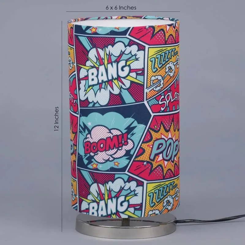 Comic Fan Club Fabric Table Lamp - Multicolor media 5