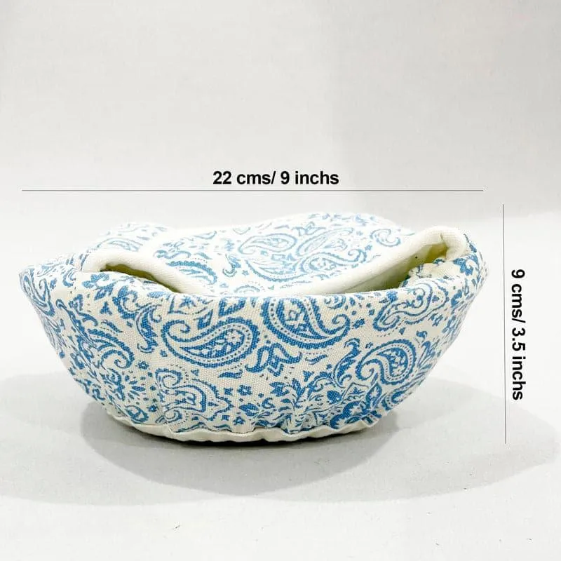 Swayam Theona Round Bread Basket - Blue media 6