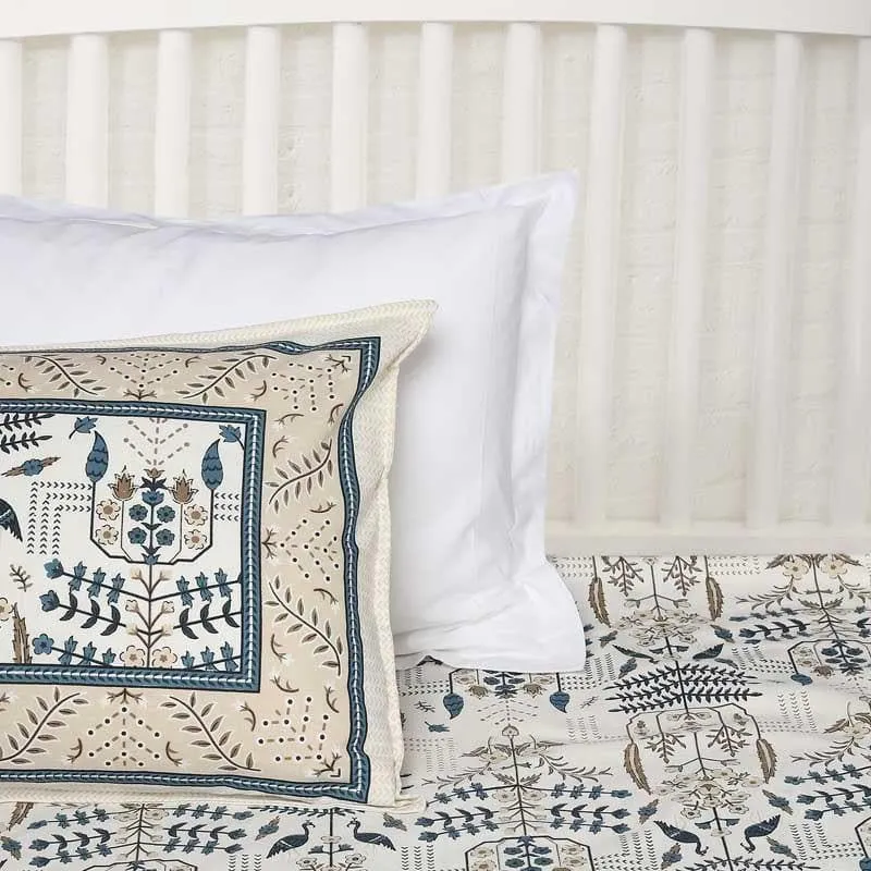 Miniature Tree Patterned Cotton Bedsheet - 144 TC media 5