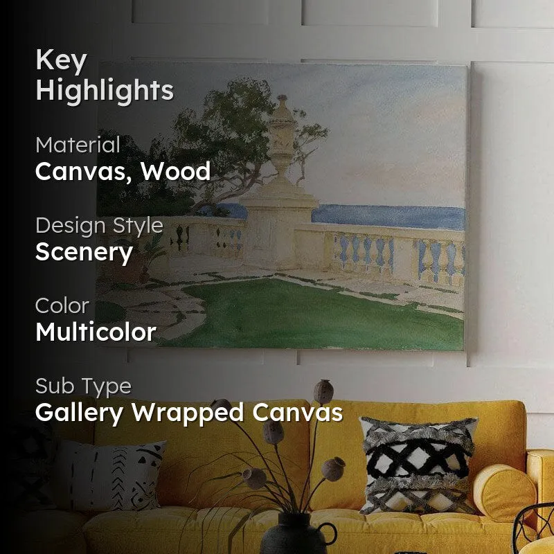 Terrace Vizcaya Canvas Wall Painting - Gallery Wrap media 2