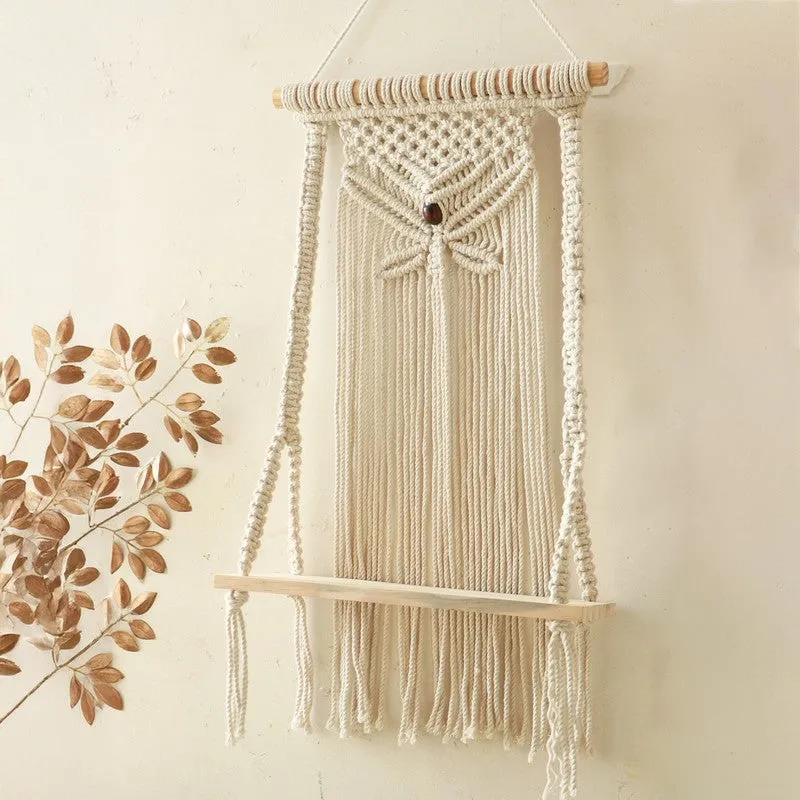 Boho Chic Macrame Shelf media 3
