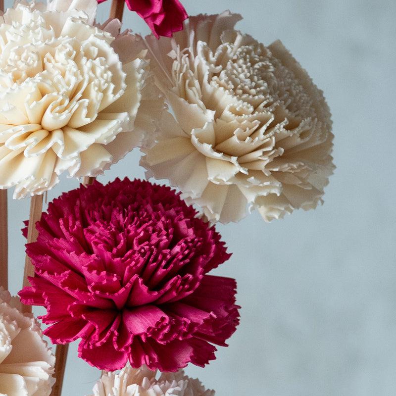 Berta Carnation Sola Flower Stick (Pink & White) - Set Of Ten media 4