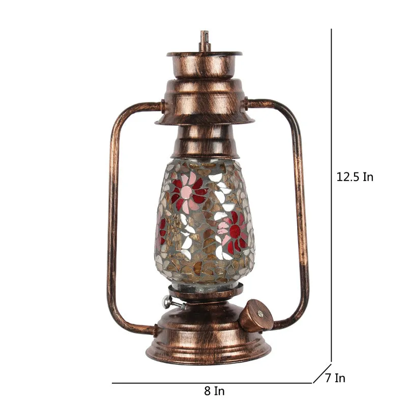Phoolkari Mosaic Lantern Iron Wall Lamp - Copper media 7