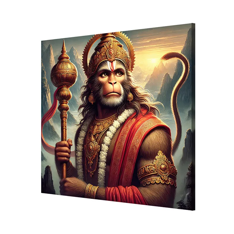 Hanuman Gada Poly Canvas Wall Painting media 5
