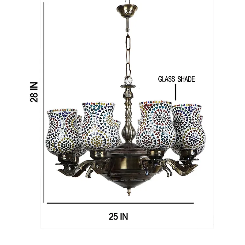 Zava Vilona Mosaic Golden Antique Ceiling Lamp media 5