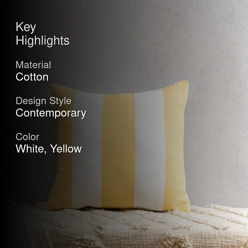 Belen Hand Printed Square Cushion Cover - Yellow media 2
