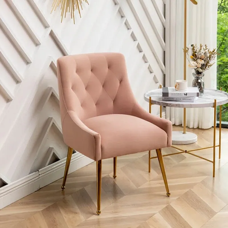 Solmira Neem Wood Accent Chair - Pink media 4