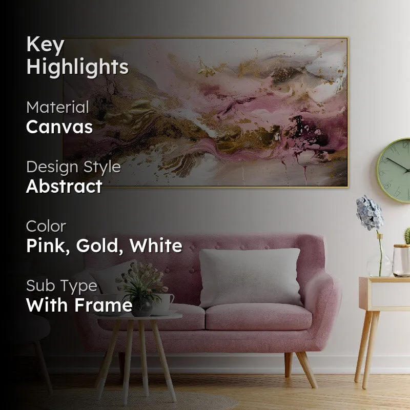 Pink Gold Fusion Canvas Wall Painting media 2