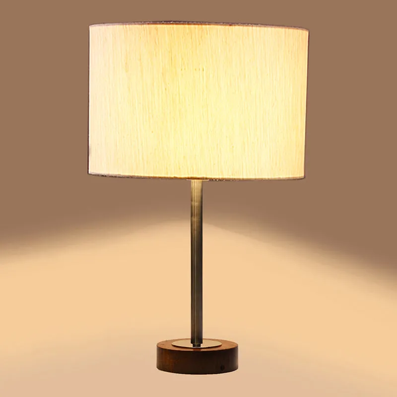 Cotin I Rodin Wooden Table Lamp - OffWhite,Silver,Brown media 6