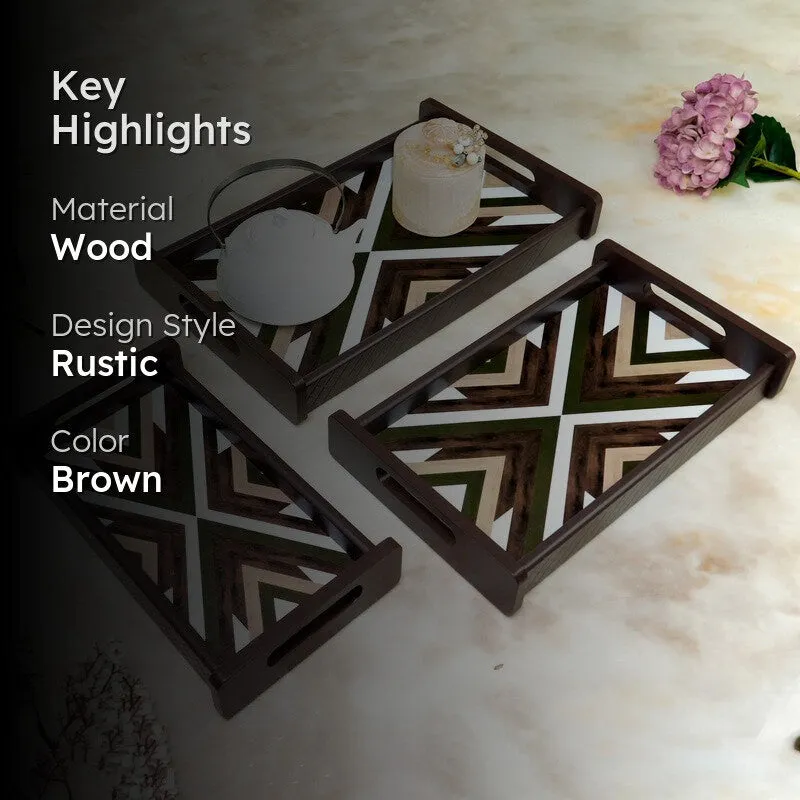 Kyro Wooden Serving Tray - Set Of Three media 2