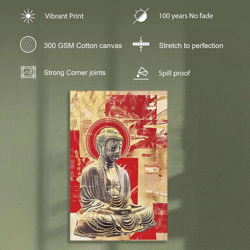 Crimson Buddha Wall Art Without Frame media 8